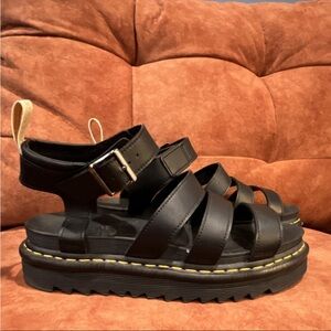 Dr. Martens Black Strappy Platform Sandals